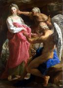 Pompeo Batoni Time orders Old Age to destroy Beauty oil